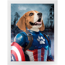 Load image into Gallery viewer, CAPTAIN KIBBLES - Custom Pet Portrait Framed Satin Paper Print