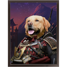 Load image into Gallery viewer, SAMUWRY SMILE - Samurai Inspired Custom Pet Portrait Framed Satin Paper Print