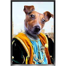 Load image into Gallery viewer, The Venice Menace - Royalty & Renaissance Inspired Custom Pet Portrait Framed Satin Paper Print