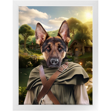 Load image into Gallery viewer, PAWS & PIPEWEED - Lord of the Rings Inspired Custom Pet Portrait Framed Satin Paper Print