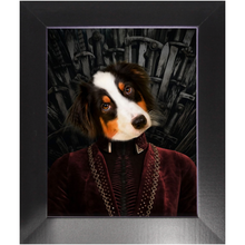 Load image into Gallery viewer, Dragon The Chain - Game of Thrones Inspired Custom Pet Portrait Framed Satin Paper Print