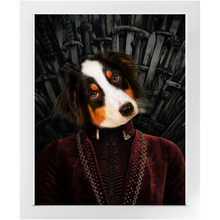 Load image into Gallery viewer, Dragon The Chain - Game of Thrones Inspired Custom Pet Portrait Framed Satin Paper Print