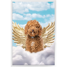 Load image into Gallery viewer, Golden Angel 2 - Heavenly Angels Inspired Custom Pet Portrait Framed Satin Paper Print