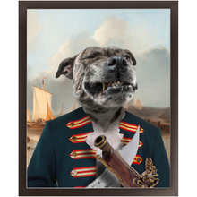 Load image into Gallery viewer, The Squashbuckler - Swashbuckler & Pirate Inspired Custom Pet Portrait Framed Satin Paper Print