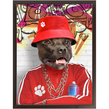Load image into Gallery viewer, Furresh - Hip Hop & Rappers Inspired Custom Pet Portrait Framed Satin Paper Print