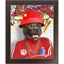 Load image into Gallery viewer, Furresh - Hip Hop & Rappers Inspired Custom Pet Portrait Framed Satin Paper Print
