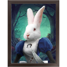 Load image into Gallery viewer, Malice In Chains - Evil Alice and Alice in Wonderland Inspired Custom Pet Portrait Framed Satin Paper Print
