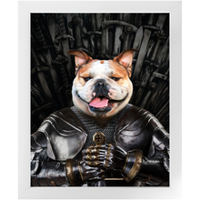 Load image into Gallery viewer, Sir Lixalot - Game Of Thrones Inspired Custom Pet Portrait Framed Satin Paper Print