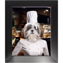Load image into Gallery viewer, CHEF'S KISS - Chef & Cook Inspired Custom Pet Portrait Framed Satin Paper Print