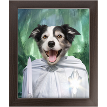Load image into Gallery viewer, Whizzing Past - Lord of the Rings Inspired Custom Pet Portrait Framed Satin Paper Print