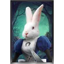 Load image into Gallery viewer, Malice In Chains - Evil Alice and Alice in Wonderland Inspired Custom Pet Portrait Framed Satin Paper Print
