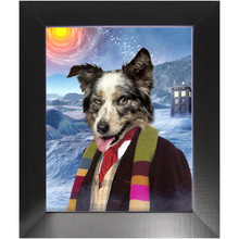 Load image into Gallery viewer, Doctor Hoot - Doctor Who Inspired Custom Pet Portrait Framed Satin Paper Print