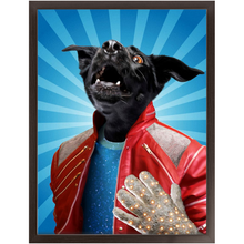 Load image into Gallery viewer, Eat It - Michael Jackson Inspired Custom Pet Portrait Framed Satin Paper Print