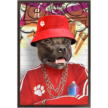Load image into Gallery viewer, Furresh - Hip Hop & Rappers Inspired Custom Pet Portrait Framed Satin Paper Print