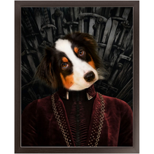 Load image into Gallery viewer, Dragon The Chain - Game of Thrones Inspired Custom Pet Portrait Framed Satin Paper Print