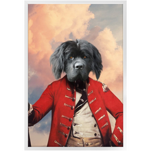 Load image into Gallery viewer, GENERAL D. ZASTER - Renaissance Inspired Custom Pet Portrait Framed Satin Paper Print