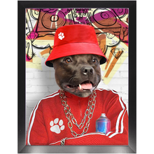 Load image into Gallery viewer, Furresh - Hip Hop & Rappers Inspired Custom Pet Portrait Framed Satin Paper Print