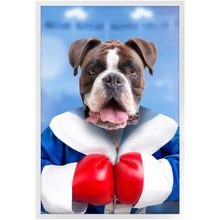 Load image into Gallery viewer, Underdog- Boxing & Sports Inspired Custom Pet Portrait Framed Satin Paper Print