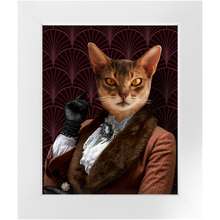 Load image into Gallery viewer, Flappers - Art Deco Inspired Custom Pet Portrait Framed Satin Paper Print
