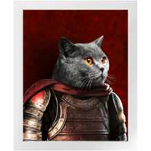 Load image into Gallery viewer, Sir Tendoom - Game of Thrones Inspired Custom Pet Portrait Framed Satin Paper Print