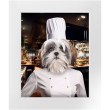 Load image into Gallery viewer, CHEF'S KISS - Chef & Cook Inspired Custom Pet Portrait Framed Satin Paper Print