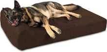 Load image into Gallery viewer, Barker Beds Orthopedic Dog Bed - 7" Pillow Top XL Size (52 X 36 X 11) - Luxury Washable Large Dog Bed with Headrest - Memory Foam Mattress for Big Dogs (Chocolate)