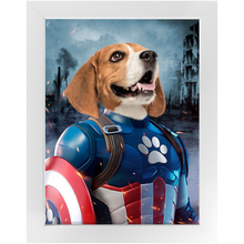 Load image into Gallery viewer, CAPTAIN KIBBLES - Custom Pet Portrait Framed Satin Paper Print