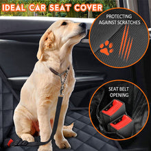 Load image into Gallery viewer, Dog Car Seat Cover, Back Seat Cover for Dogs Pet Car Seat Protector Waterproof Bench Car Seat Cover, Non-Slip Reat Seat Cover Fits Middle Armrest for Most Cars Trucks Suvs - Black