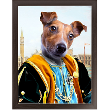 Load image into Gallery viewer, The Venice Menace - Royalty & Renaissance Inspired Custom Pet Portrait Framed Satin Paper Print