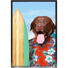 Load image into Gallery viewer, GNARLY - Custom Pet Portrait Framed Satin Paper Print
