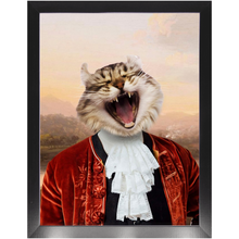 Load image into Gallery viewer, Earl E. Riser - Renaissance Inspired Custom Pet Portrait Framed Satin Paper Print