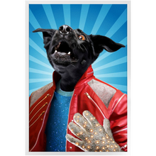 Load image into Gallery viewer, Eat It - Michael Jackson Inspired Custom Pet Portrait Framed Satin Paper Print
