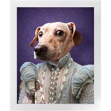 Load image into Gallery viewer, Ladee Light - Renaissance Inspired Custom Pet Portrait Framed Satin Paper Print