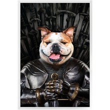Load image into Gallery viewer, Sir Lixalot - Game Of Thrones Inspired Custom Pet Portrait Framed Satin Paper Print
