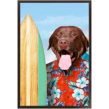 Load image into Gallery viewer, GNARLY - Custom Pet Portrait Framed Satin Paper Print