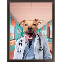 Load image into Gallery viewer, LOVE DOCTOR - Doctor Inspired Custom Pet Portrait Framed Satin Paper Print