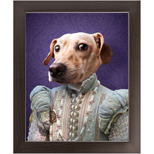 Load image into Gallery viewer, Ladee Light - Renaissance Inspired Custom Pet Portrait Framed Satin Paper Print