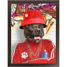 Load image into Gallery viewer, Furresh - Hip Hop & Rappers Inspired Custom Pet Portrait Framed Satin Paper Print