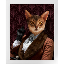 Load image into Gallery viewer, Flappers - Art Deco Inspired Custom Pet Portrait Framed Satin Paper Print