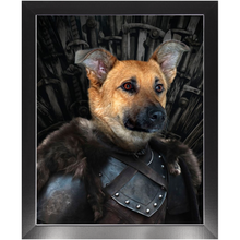 Load image into Gallery viewer, Snow Doubt - Game Of Thrones Inspired Custom Pet Portrait Framed Satin Paper Print