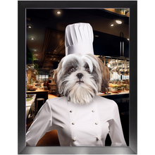 Load image into Gallery viewer, CHEF'S KISS - Chef & Cook Inspired Custom Pet Portrait Framed Satin Paper Print