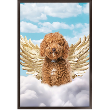 Load image into Gallery viewer, Golden Angel 2 - Heavenly Angels Inspired Custom Pet Portrait Framed Satin Paper Print