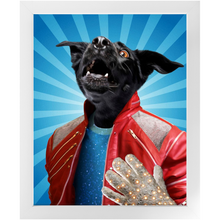 Load image into Gallery viewer, Eat It - Michael Jackson Inspired Custom Pet Portrait Framed Satin Paper Print