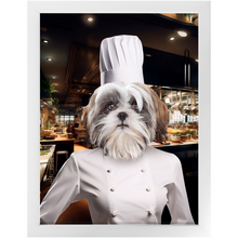 Load image into Gallery viewer, CHEF'S KISS - Chef & Cook Inspired Custom Pet Portrait Framed Satin Paper Print