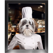Load image into Gallery viewer, CHEF'S KISS - Chef & Cook Inspired Custom Pet Portrait Framed Satin Paper Print