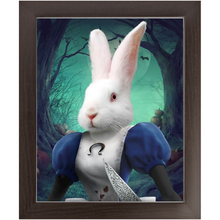 Load image into Gallery viewer, Malice In Chains - Evil Alice and Alice in Wonderland Inspired Custom Pet Portrait Framed Satin Paper Print