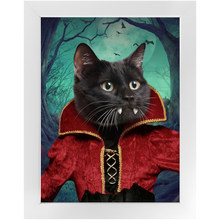 Load image into Gallery viewer, Vampiracle - Halloween & Vampires Inspired Custom Pet Portrait Framed Satin Paper Print