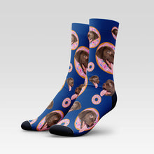Load image into Gallery viewer, Doughnuts Custom Pet Socks - Personalized With Your Pet's Face