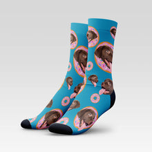Load image into Gallery viewer, Doughnuts Custom Pet Socks - Personalized With Your Pet's Face