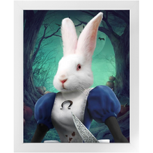 Load image into Gallery viewer, Malice In Chains - Evil Alice and Alice in Wonderland Inspired Custom Pet Portrait Framed Satin Paper Print